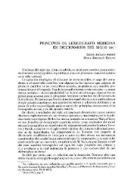 Principios de lexicografía moderna en diccionarios del siglo XIX / Emilia Anglada Arboix, María Bargalló Escrivá | Biblioteca Virtual Miguel de Cervantes