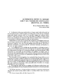 Alternancia entre el lexema con y sin prefijo en castellano (el verbo) / Pedro Sánchez-Prieto Borja | Biblioteca Virtual Miguel de Cervantes