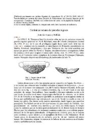 Cerámica romana de paredes rugosas / Antonio García y Bellido | Biblioteca Virtual Miguel de Cervantes