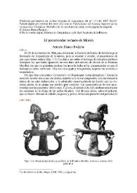 El pasarriendas romano de Morón / Antonio Blanco Freijeiro | Biblioteca Virtual Miguel de Cervantes