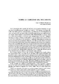 Sobre la fiabilidad del documento / José A. Barbón Rodríguez | Biblioteca Virtual Miguel de Cervantes