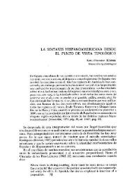 La sintaxis hispanoamericana desde el punto de vista tipológico / Karl-Hermann Körner | Biblioteca Virtual Miguel de Cervantes