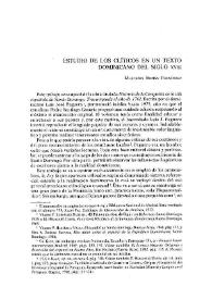 Estudio de los clíticos en un texto dominicano del siglo XVIII / Mercedes Román Fernández | Biblioteca Virtual Miguel de Cervantes