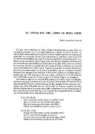El verso 869c del "Libro de Buen Amor" / Emilio Alarcos Llorach | Biblioteca Virtual Miguel de Cervantes