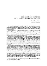 Épica y crónica: contraste en la estructuración del discurso / F. de Bustos Tovar | Biblioteca Virtual Miguel de Cervantes