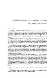El cultismo semántico en Soto de Rojas / María Asunción Cuesta Herrezuelo | Biblioteca Virtual Miguel de Cervantes