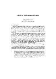 Tirso de Molina en Barcelona / A. Cardona | Biblioteca Virtual Miguel de Cervantes