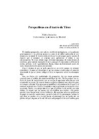 Perspectivas en el teatro de Tirso / P. Jauralde | Biblioteca Virtual Miguel de Cervantes