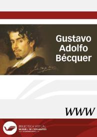 Gustavo Adolfo Bécquer / Jesús Rubio | Biblioteca Virtual Miguel de Cervantes