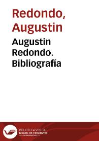 Augustin Redondo. Bibliografía | Biblioteca Virtual Miguel de Cervantes