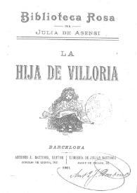 La hija de Villoria | Biblioteca Virtual Miguel de Cervantes