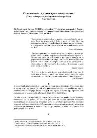 Comprometerse y no aceptar compromisos (notas sobre poesía y compromiso ético-político) / Jorge Riechmann | Biblioteca Virtual Miguel de Cervantes