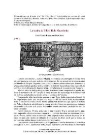La tumba de Filipo II de Macedonia / José María Blázquez Martínez | Biblioteca Virtual Miguel de Cervantes