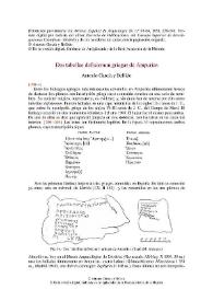 Dos tabellae defixionum griegas de Ampurias / Antonio García y Bellido | Biblioteca Virtual Miguel de Cervantes