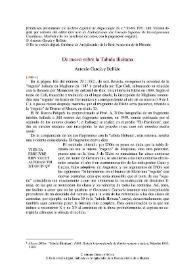 De nuevo sobre la Tabula ilicitana / Antonio García y Bellido | Biblioteca Virtual Miguel de Cervantes
