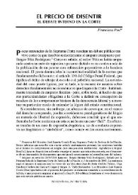 El precio de disentir. El debate interno en la Corte / Francisca Pou | Biblioteca Virtual Miguel de Cervantes