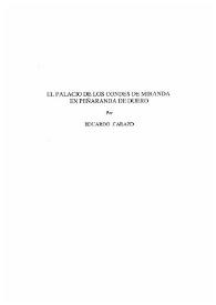 El Palacio de los condes de Miranda en Peñaranda de Duero / por Eduardo Carazo | Biblioteca Virtual Miguel de Cervantes