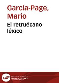 El retruécano léxico / Mario García-Page | Biblioteca Virtual Miguel de Cervantes