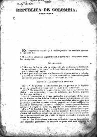 Decreto sobre la prohibición de entrada en puerto de aguardientes extranjeros (Bogotá, 2 de agosto de 1823) | Biblioteca Virtual Miguel de Cervantes