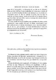 Losa sepulcral de Solana de Cabañas en el partido de Logrosán (Cáceres) / Mario Rosso de Luna | Biblioteca Virtual Miguel de Cervantes