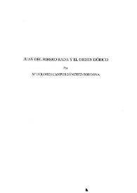 Juan del Ribero Rada y el orden dórico / M.ª Dolores Campos Sánchez-Bordona | Biblioteca Virtual Miguel de Cervantes