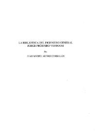 La Biblioteca del Ingeniero General Jorge Próspero Verboom / Juan Miguel Muñoz Corbalán | Biblioteca Virtual Miguel de Cervantes
