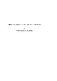Jacques Callot en la pintura de Goya / Teresa Posada Kubissa | Biblioteca Virtual Miguel de Cervantes