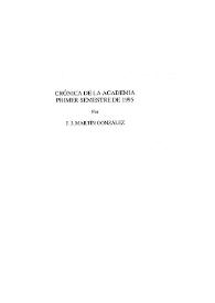 Crónica de la Academia. Primer semestre de 1995 / J.J. Martín González | Biblioteca Virtual Miguel de Cervantes