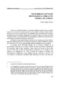 Solidaridad y signos de identidad de la población morisca de Almería / Dolores Segura del Pino | Biblioteca Virtual Miguel de Cervantes