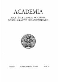 Academia : Boletín de la Real Academia de Bellas Artes de San Fernando Primer semestre de 1994. Número 78. Preliminares e índice | Biblioteca Virtual Miguel de Cervantes