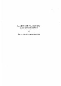 La Venus de Velázquez y su engañoso espejo / Ángel del Campo y Francés | Biblioteca Virtual Miguel de Cervantes