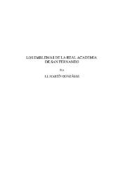 Los emblemas de la Real Academia de Bellas Artes de San Fernando / J.J. Martín González | Biblioteca Virtual Miguel de Cervantes