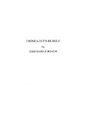Crónica de fin de siglo / Josep María Subirachs | Biblioteca Virtual Miguel de Cervantes