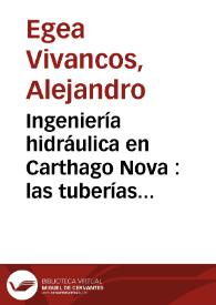 Ingeniería hidráulica en Carthago Nova : las tuberías de plomo / Alejandro Egea Vivancos | Biblioteca Virtual Miguel de Cervantes