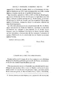 D. Ramón de la Cruz. Nota bibliográfica / Francisco R. de Uhagón | Biblioteca Virtual Miguel de Cervantes