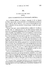 La batalla de Toro (1476). Datos y documentos para su monografía histórica / Cesáreo Fernández Duro | Biblioteca Virtual Miguel de Cervantes