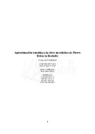Aproximación temática a la obra novelística de Pierre Drieu la Rochelle / Cristina Solé Castells | Biblioteca Virtual Miguel de Cervantes