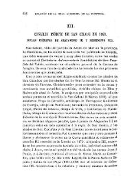 Concilio inédito de San Celoni en 1168. Bulas inéditas de Alejandro III y Benedicto VIII / Fidel Fita | Biblioteca Virtual Miguel de Cervantes