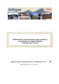 Tituli honorarii : vínculos intensos entre senadores y comunidades en el Imperio Romano / Francisco Javier Navarro | Biblioteca Virtual Miguel de Cervantes