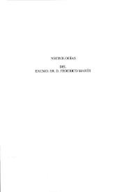 Necrologías del Excmo. Sr. D. Federico Marés / Alfonso Rodríguez G. de Ceballos [et al.] | Biblioteca Virtual Miguel de Cervantes