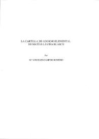 La cartilla de adorno elemental de Matías Laviña Blasco / M.ª Ángeles Campos Romero | Biblioteca Virtual Miguel de Cervantes