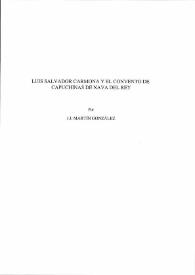 Luis Salvador Carmona y el Convento de Capuchinas de Nava del Rey / J. J. Martín González | Biblioteca Virtual Miguel de Cervantes