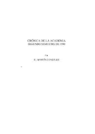 Crónica de la Academia. Segundo semestre de 1990 / J. J. Martín González | Biblioteca Virtual Miguel de Cervantes