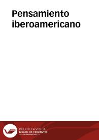 Pensamiento iberoamericano / Instituto de Cooperación Iberoamericana. Comisión Económica para América Latina | Biblioteca Virtual Miguel de Cervantes