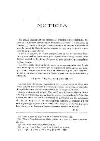 Noticias. Boletín de la Real Academia de la Historia, tomo 42 (enero 1903). Cuaderno I / F. F. | Biblioteca Virtual Miguel de Cervantes