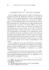 La epigrafía latina en la provincia de Orense / Fidel Fita | Biblioteca Virtual Miguel de Cervantes