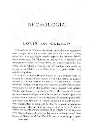 Necrología [Louis de Clerq, Gaston Paris] | Biblioteca Virtual Miguel de Cervantes