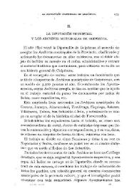 La Diputación provincial y los Archivos municipales de Guipúzcoa / El Marqués de Laurencín | Biblioteca Virtual Miguel de Cervantes