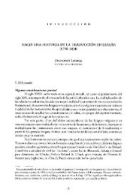 Hacia una historia de la traducción en España (1750-1830) / Francisco Lafarga | Biblioteca Virtual Miguel de Cervantes