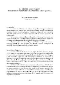 La obra de Louis Proust: traducción y creación de la lengua de la química / M.ª Loreto Florián Reyes | Biblioteca Virtual Miguel de Cervantes